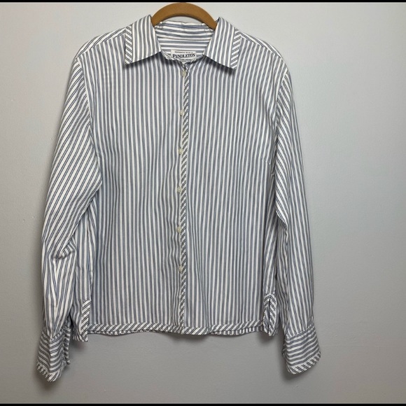 Pendleton | Button Down Striped Blouse - Picture 2 of 7